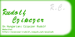 rudolf czipczer business card